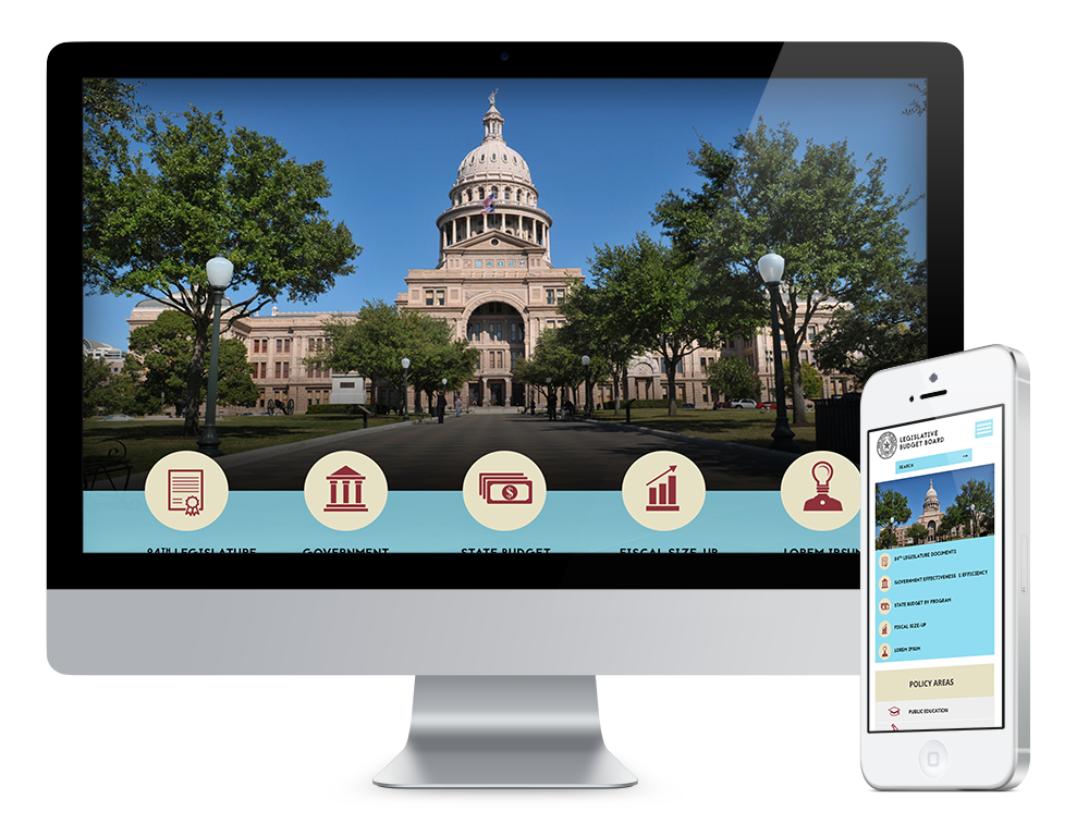 Image 0 for Legislative Budget Board of Texas Website Design