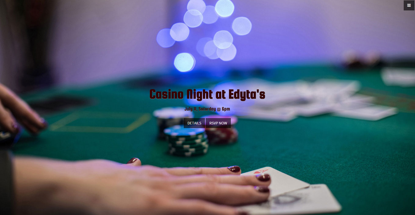 Image 0 for Casino Night Landing Page