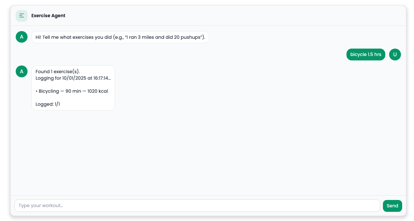 Image 0 for Track your workouts with Natural Language
